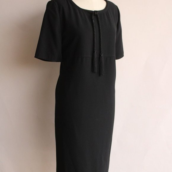 Vintage 1990s Dress, New with Tags Rena Rowan for Saville Black Sheath - Picture 6 of 10
